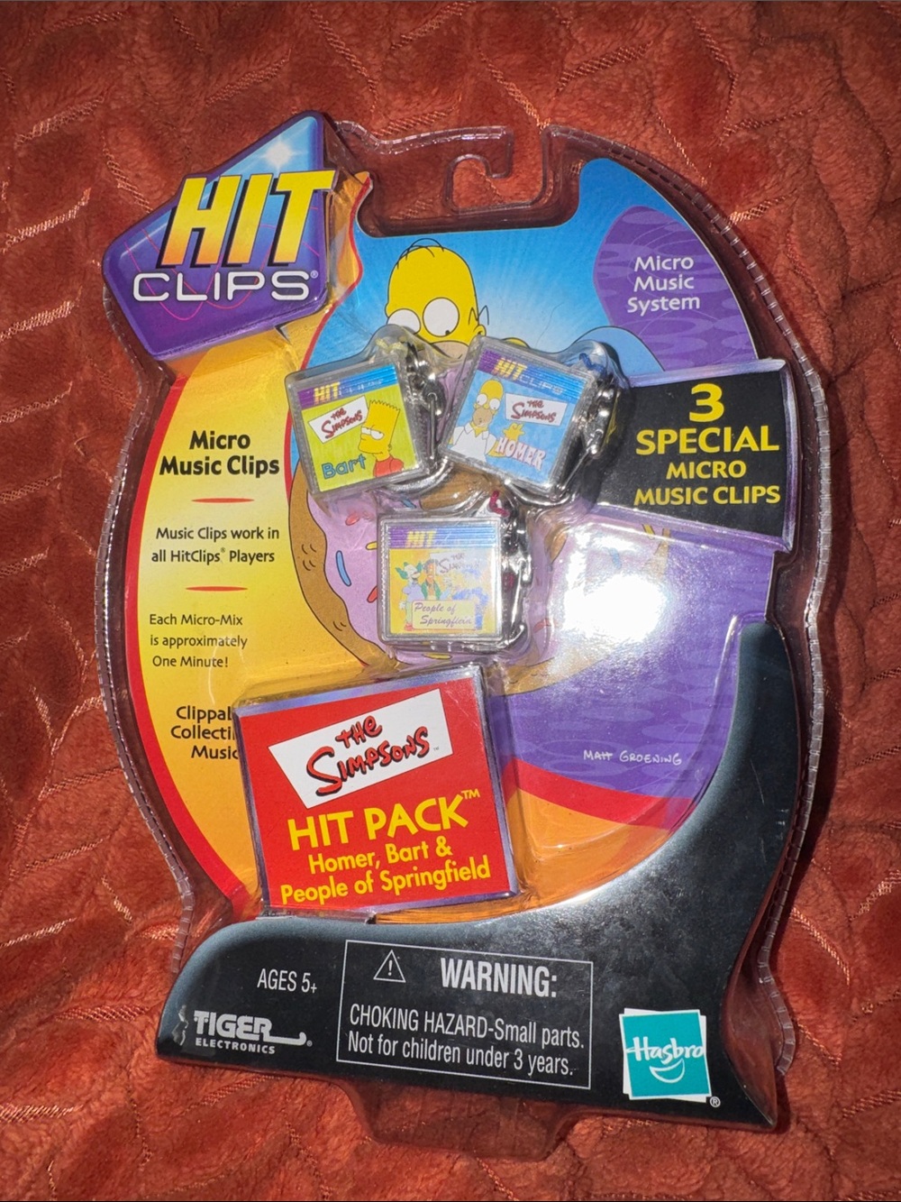 Vintage 2002 The Simpsons HitClips Hit Pack Tiger Electronics New Sealed